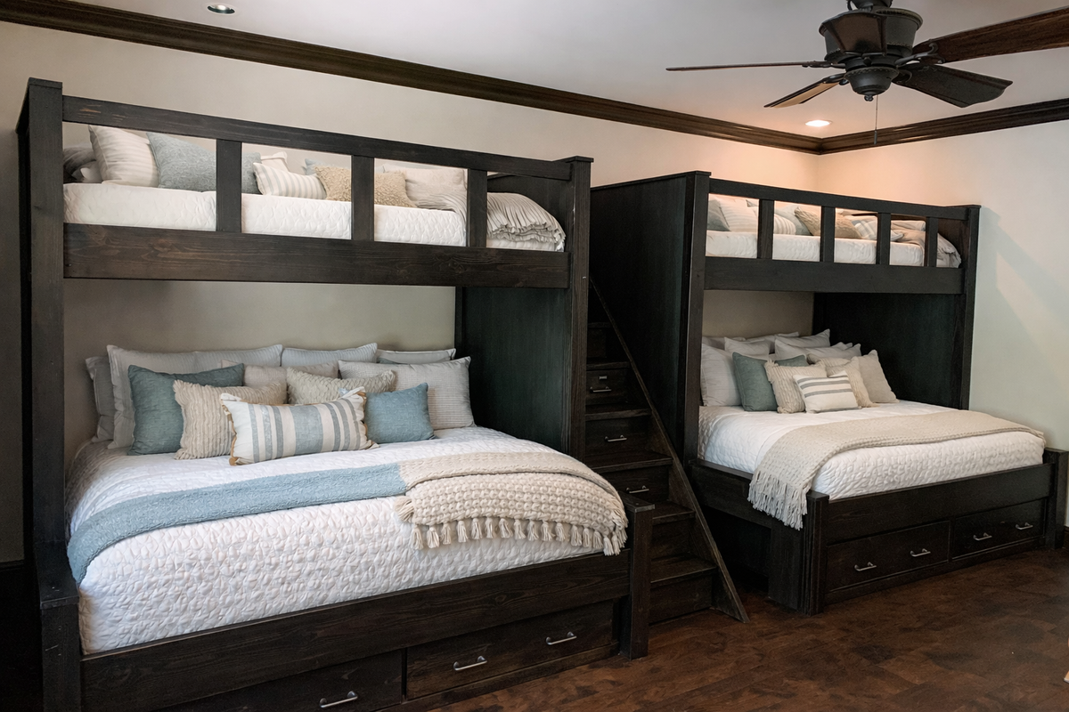 Lake House Custom Single Or Quad Bunk Bed view 3